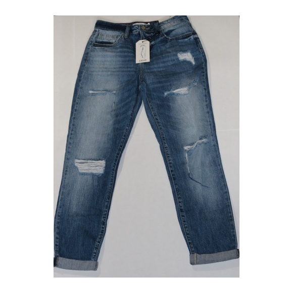 Cello Distressed Girlfriend Jeans - Picture 4 of 4